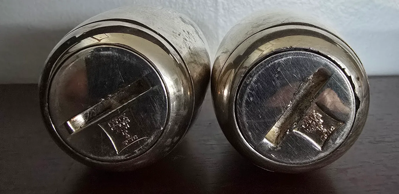 Dansk Vintage Silver Plated Salt and Pepper Shakers Japan image indicator(3)