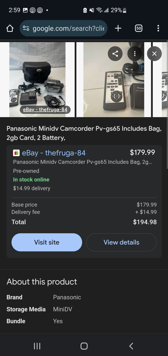 Panasonic PV-GS65 3CCD MiniDV Camcorder - photo 5