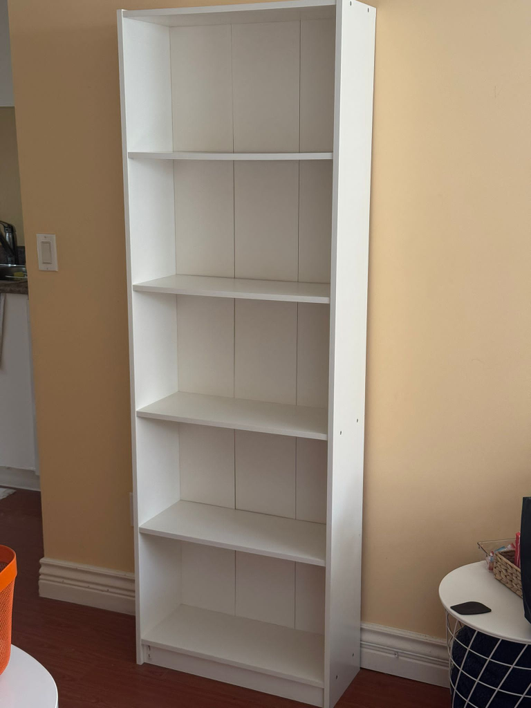 White 5-Shelf IKEA Gresby Bookcase