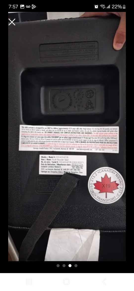 Harmony Youth Booster Car Seat - Pink Zebra Print image indicator(3)