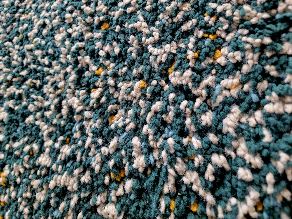 Teal and White Shag Rug - photo 2