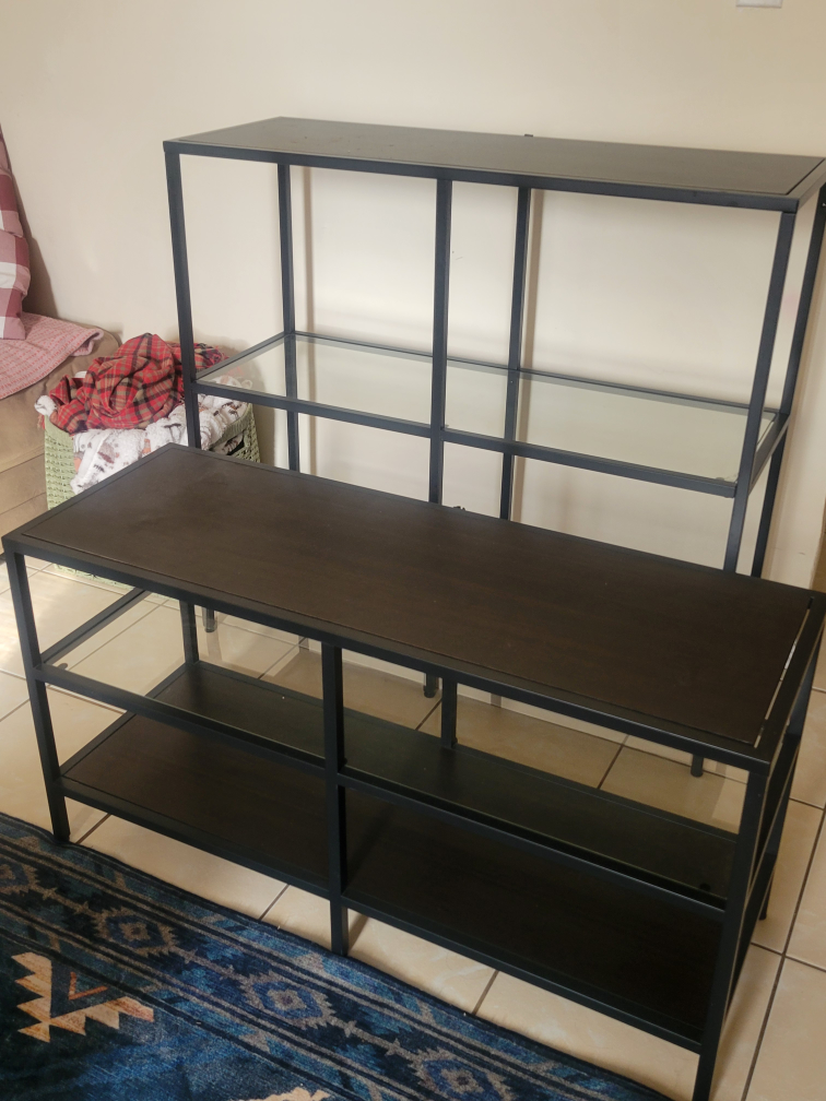 IKEA Lack TV Unit and Lack Shelving Unit