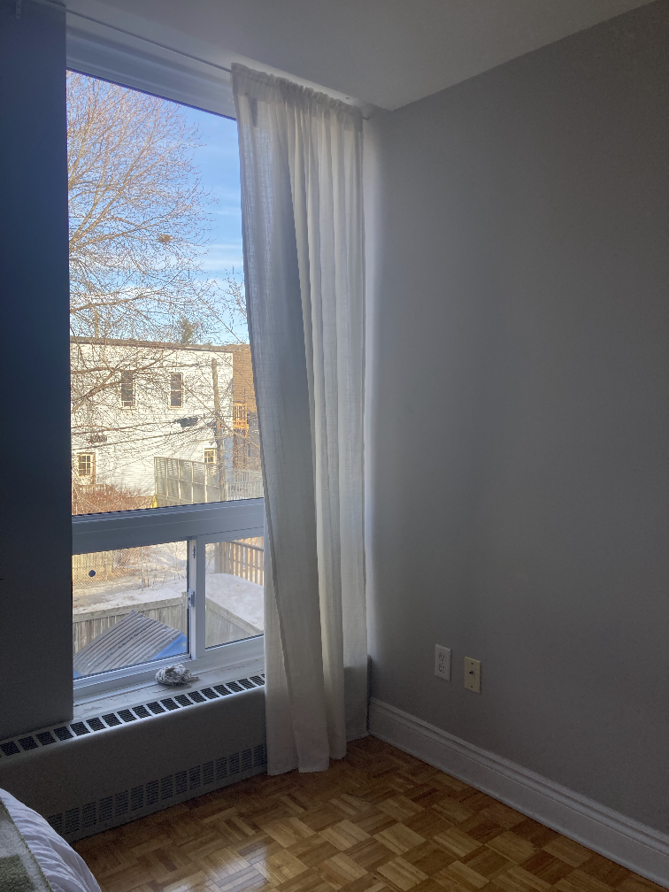 Off-White Linen Curtain Panel