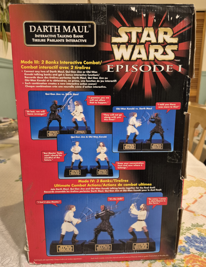 Star Wars Episode I Darth Maul Interactive Talking Bank - photo 2