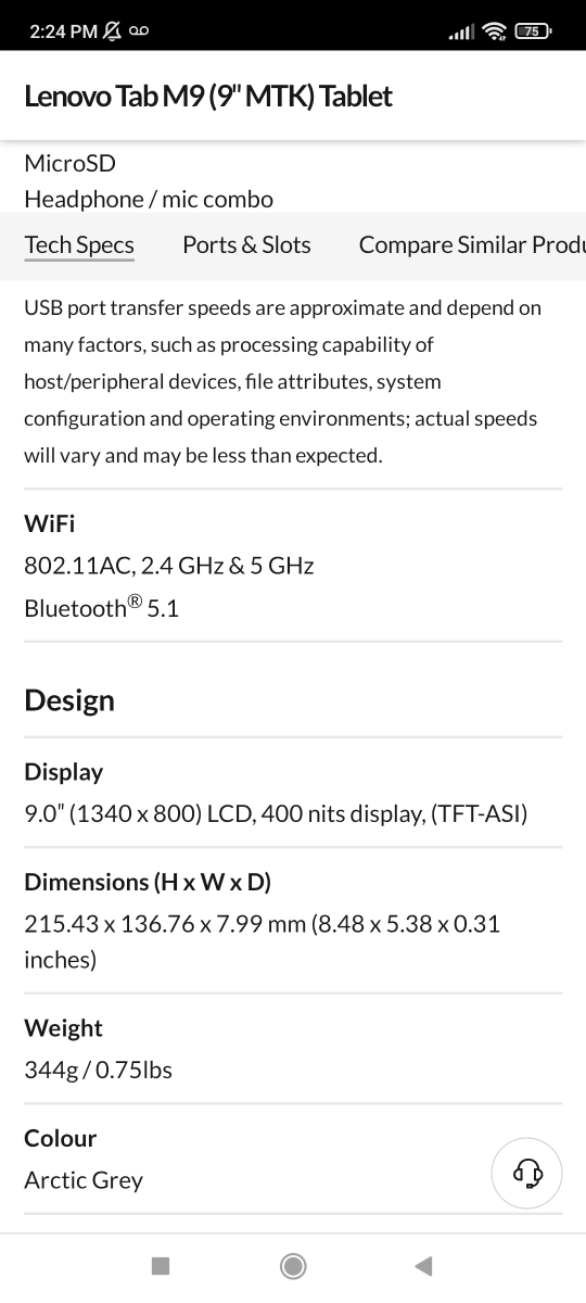 Lenovo Tab M9 (9" MTK) Tablet - Arctic Grey - photo 5