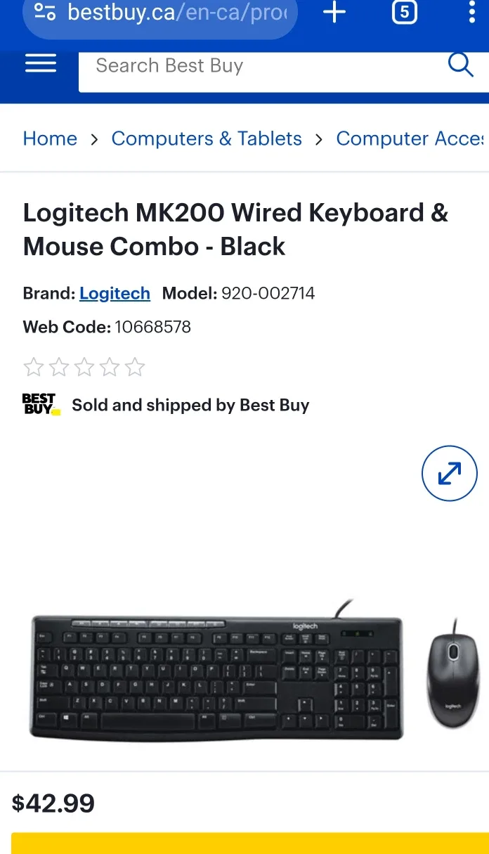 Logitech MK200 Wired Keyboard and Mouse Combo - Black image indicator(2)