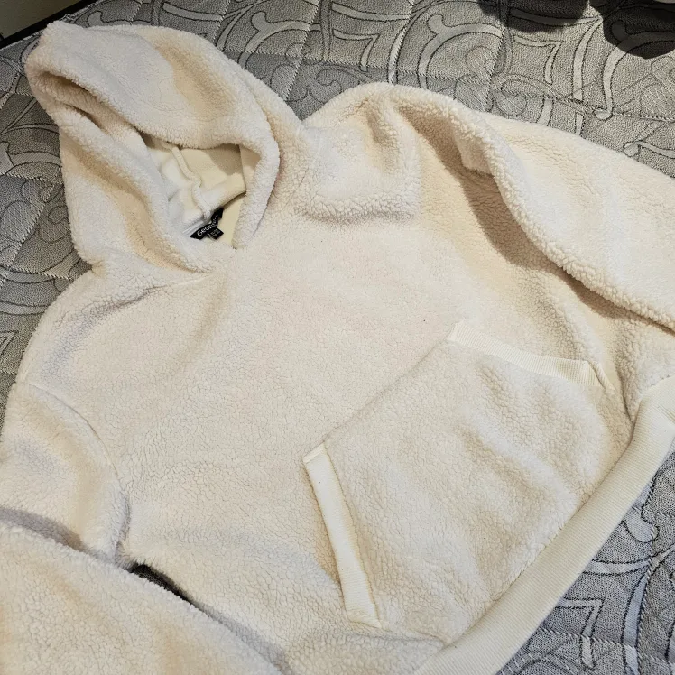 Cream-coloured George girls' sherpa hoodie, size XL/TG (14-16) image indicator(3)