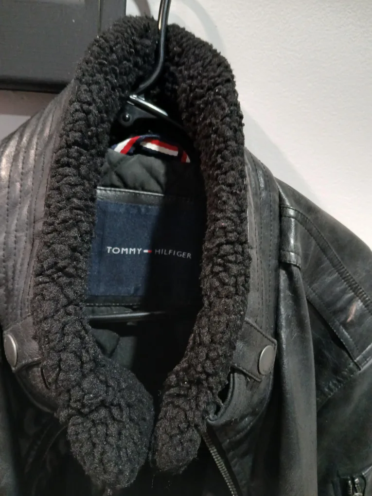 Tommy Hilfiger Men's Black Leather Jacket image indicator(2)