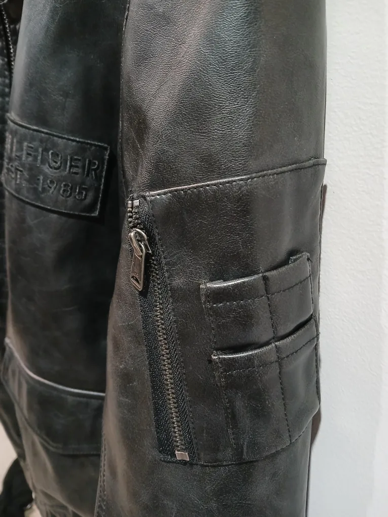 Tommy Hilfiger Men's Black Leather Jacket image indicator(5)