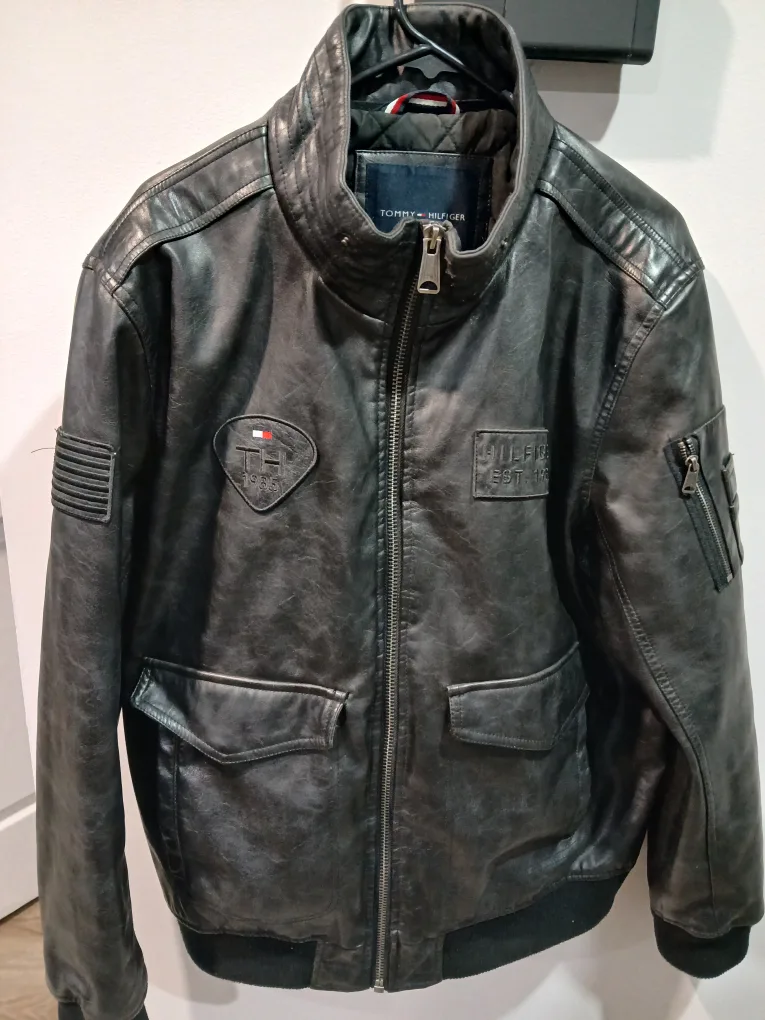Tommy Hilfiger Men's Black Leather Jacket image indicator(8)