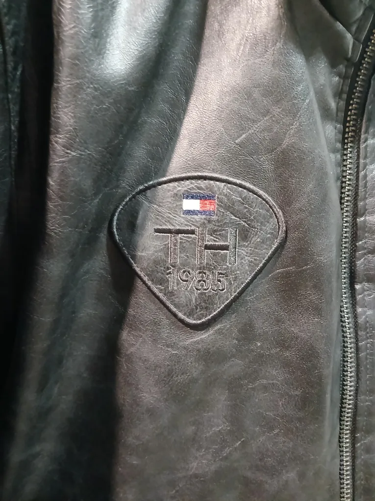 Tommy Hilfiger Men's Black Leather Jacket image indicator(9)