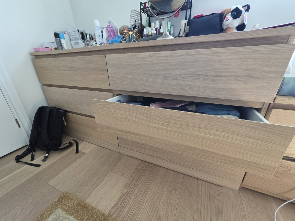 IKEA MALM 6-Drawer Dresser - Light Oak - photo 2