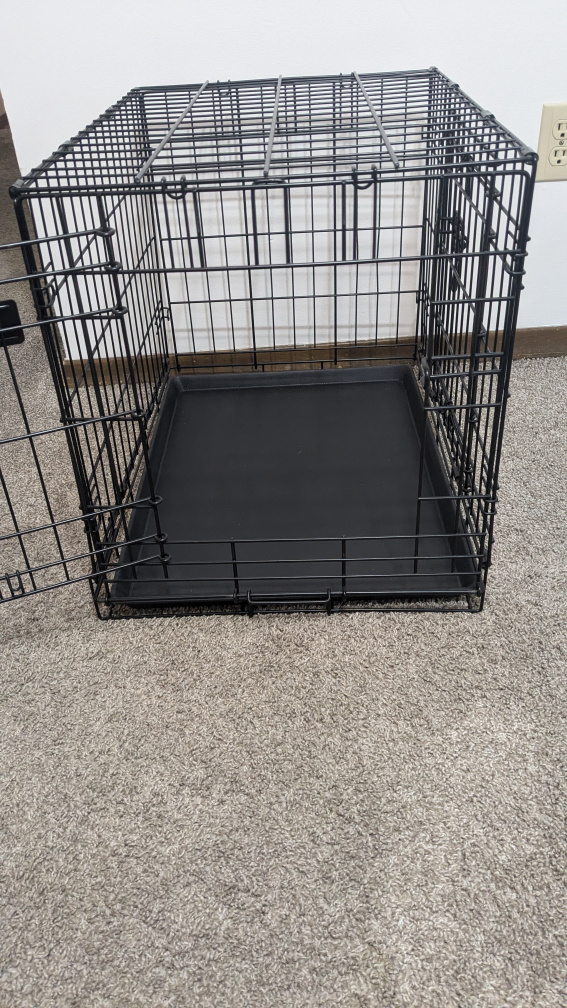 Black Metal Pet Crate - photo 2