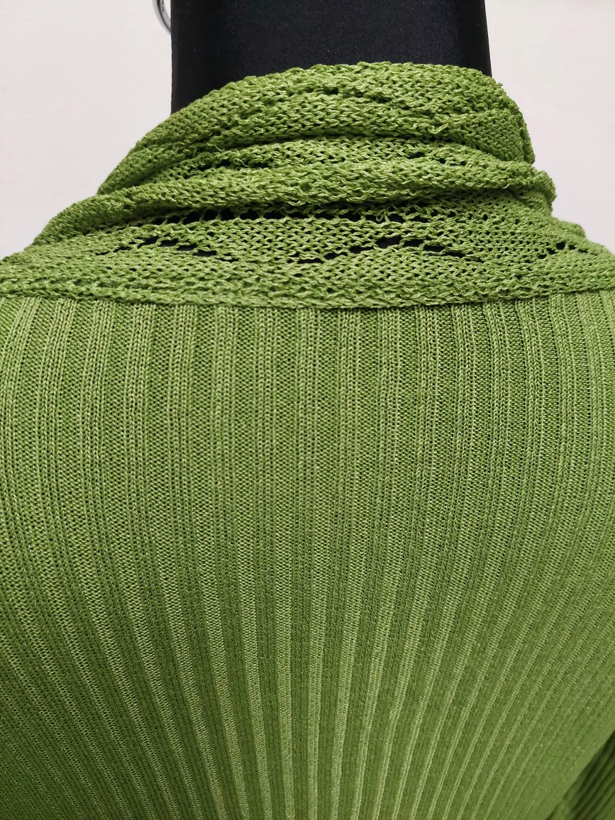 Women's Green Knit Cardigan image indicator(4)