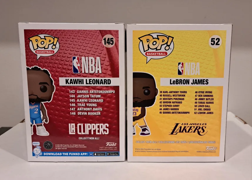 NBA 🏀 Kawhi Leonard 145 & LeBron James 52 Funko Pop! image indicator(3)