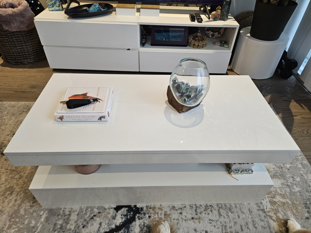 White Two-Tiered Coffee Table