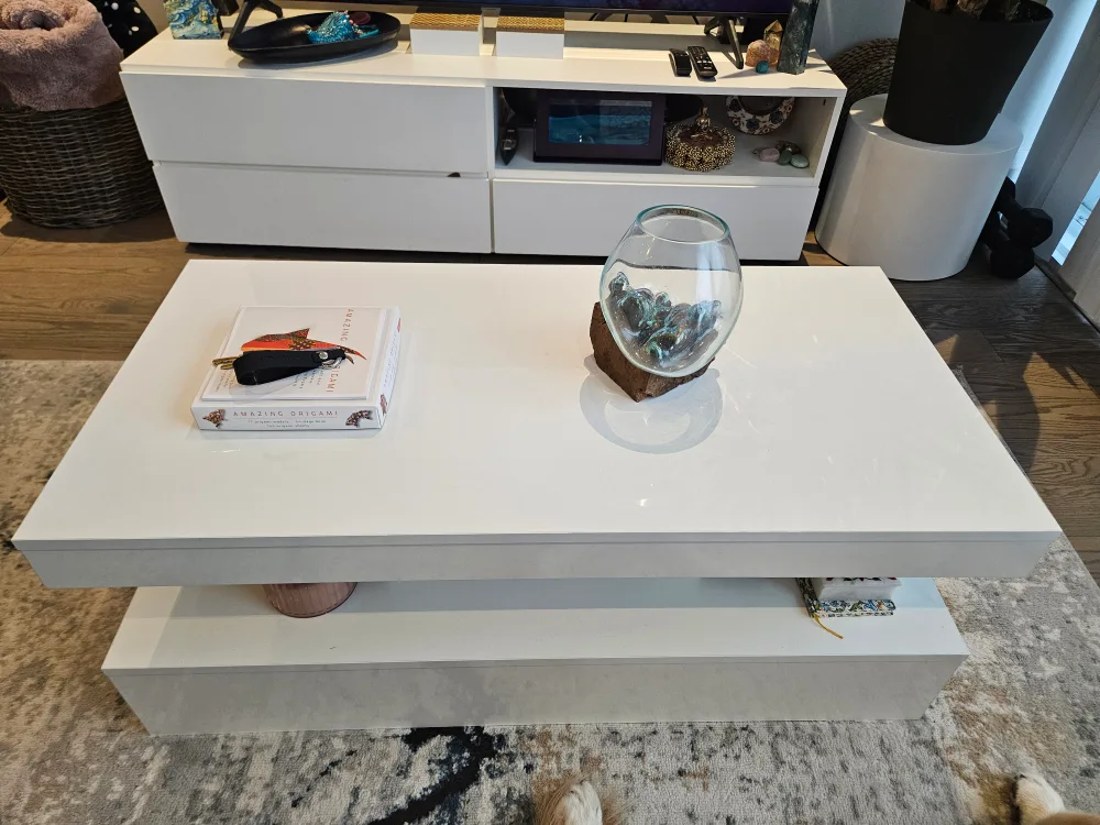 White Two-Tiered Coffee Table