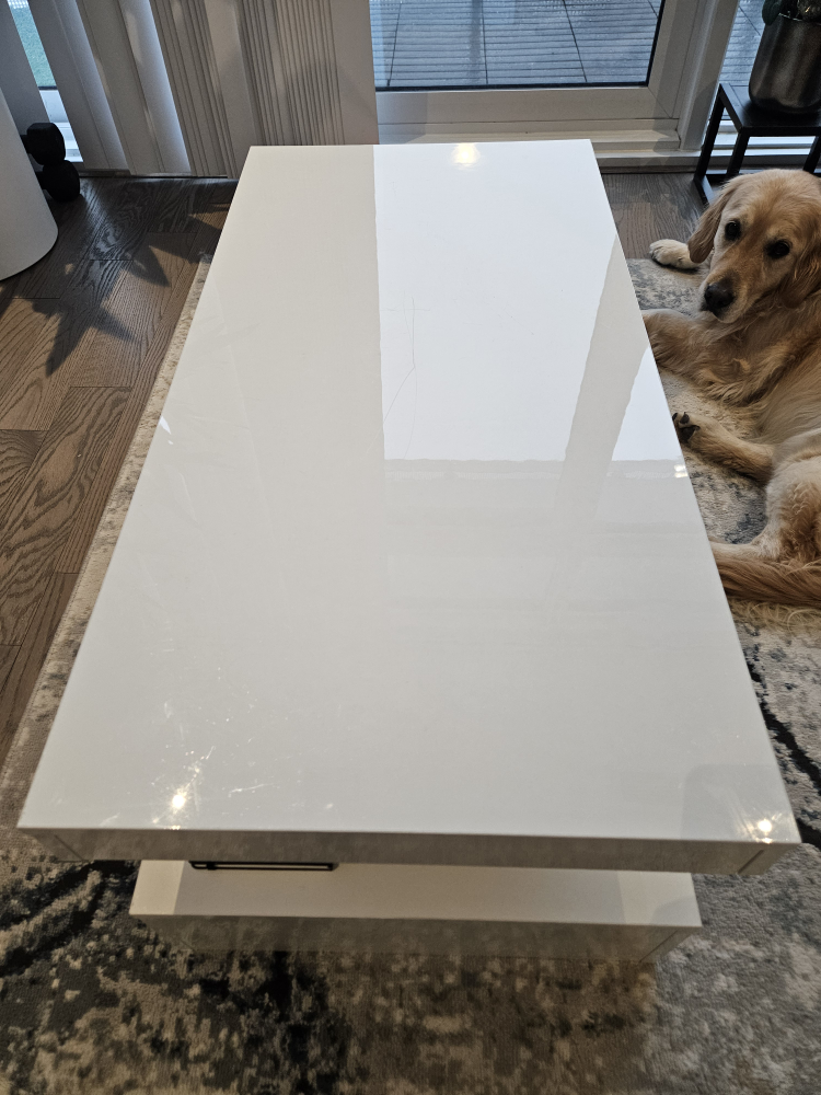 White Two-Tiered Coffee Table - photo 3