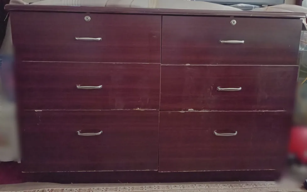 ✨✨ Dark Cherry Wood Bedroom Set 4 pieces🌈🌈 image indicator(3)