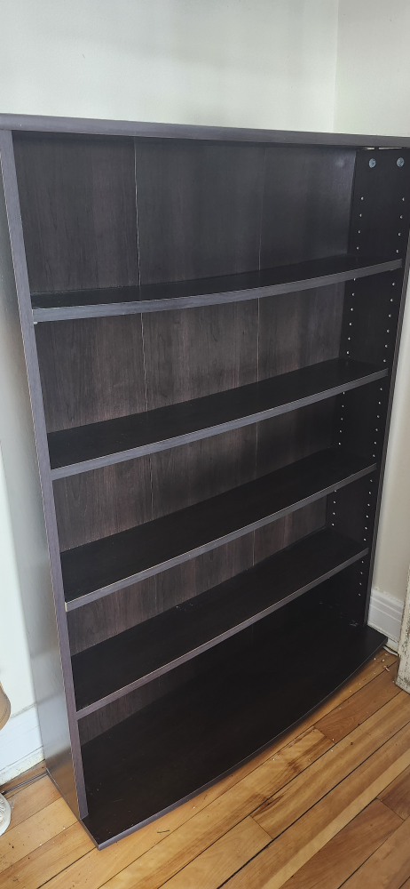 Dark Brown Wooden Bookcase/ DVD stand