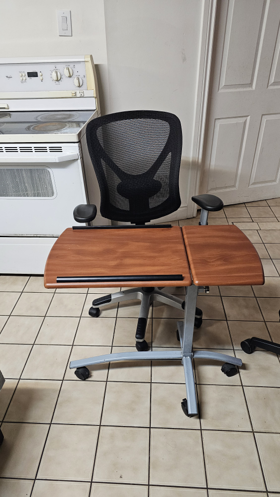 Office Chair and Mobile Desk Set
