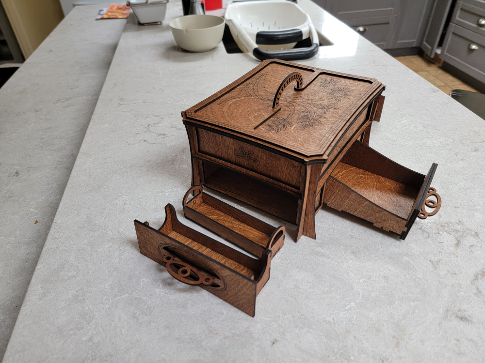 Wooden Jewelry Box with Drawers - photo 3