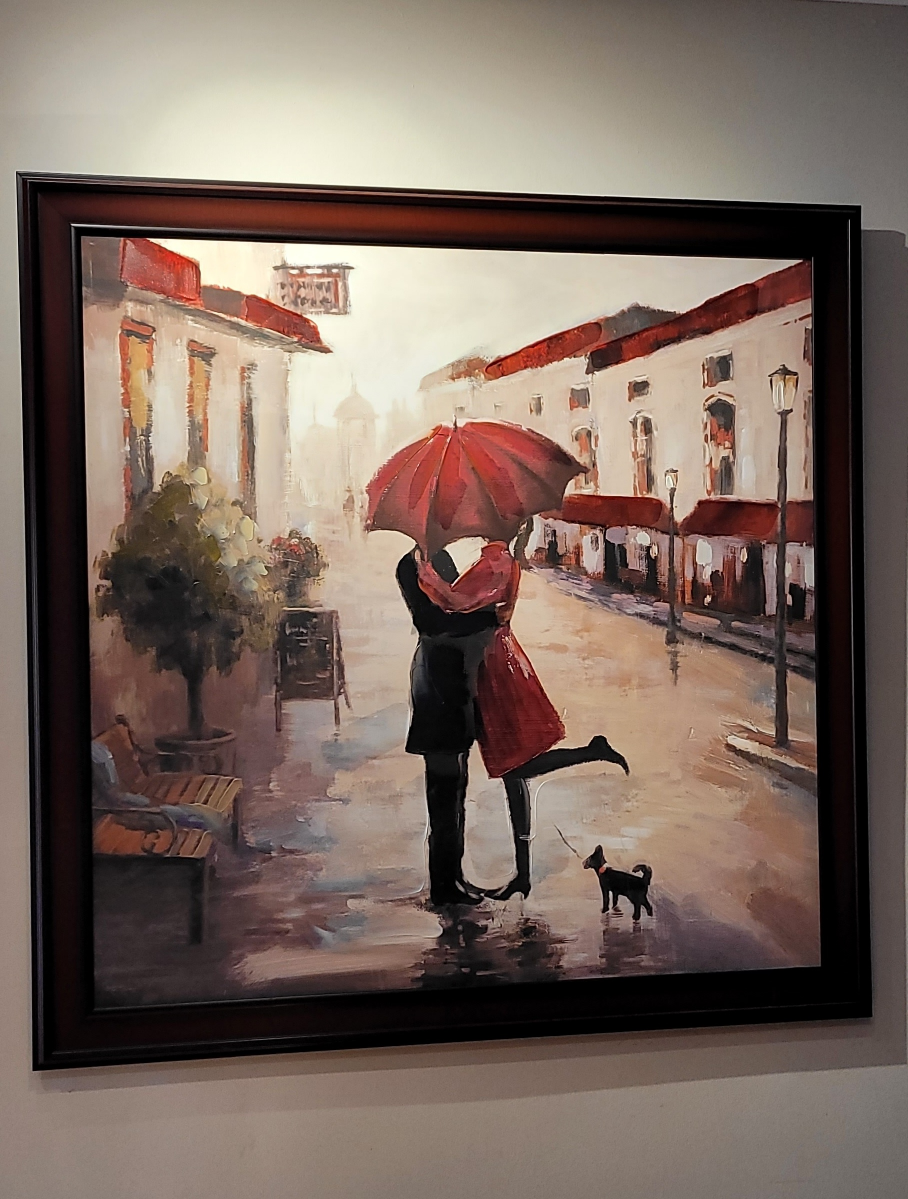 Framed Romantic Couple canvas painting - photo 3