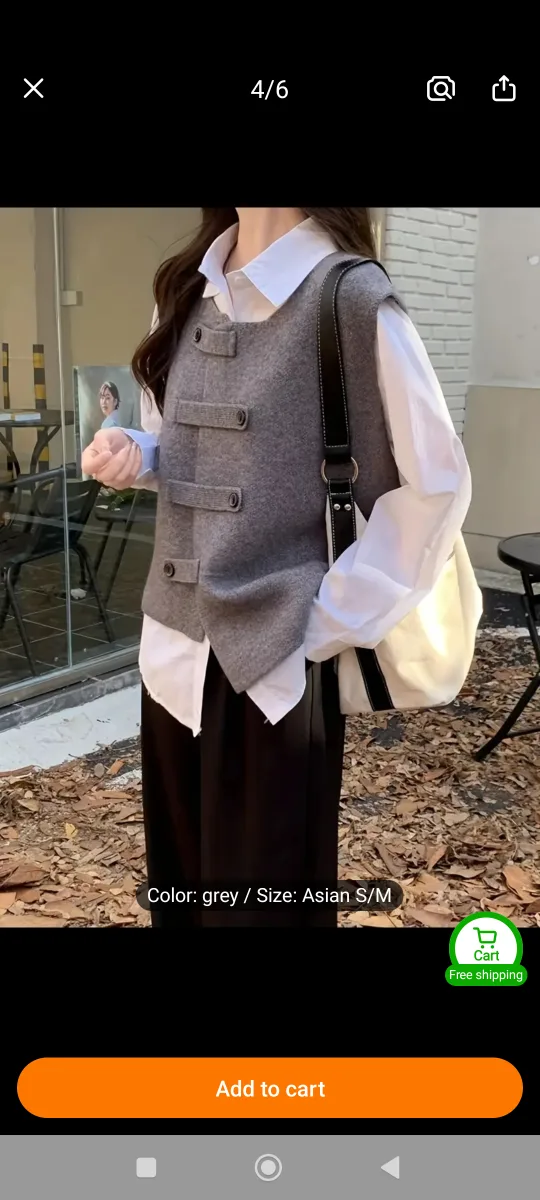 Brand New Women's Light Grey Round Neck Casual Sleeveless Vest image indicator(7)