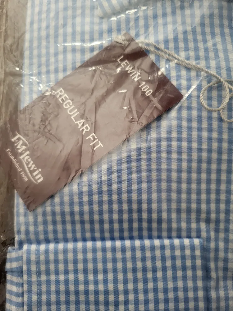 Rare TM Lewin Men's Gingham Dress Shirt - Size 17-36 image indicator(2)