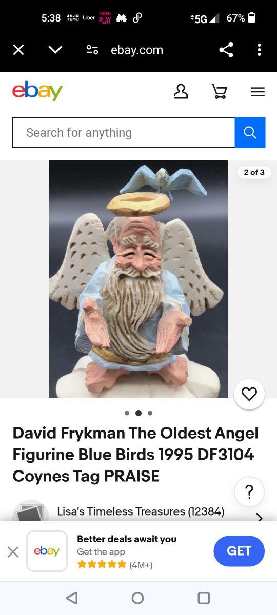 David Frykman The Oldest Angel Figurine