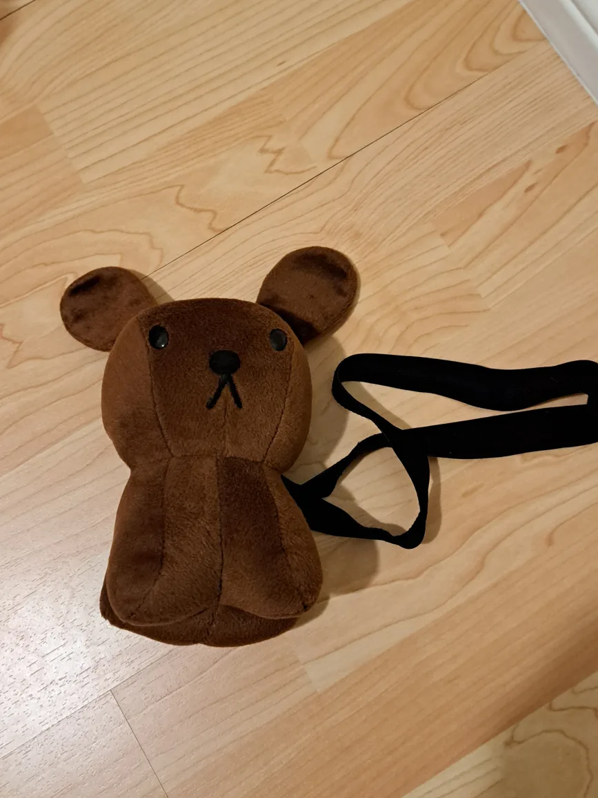 Brown Plush Dog with Back strap 7" image indicator(3)