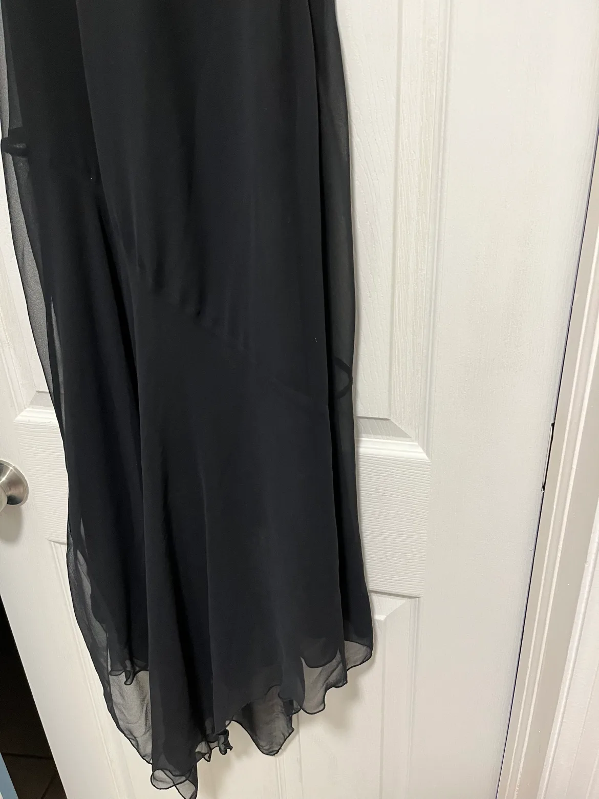 Black Chiffon Maxi Dress Size 4 image indicator(3)