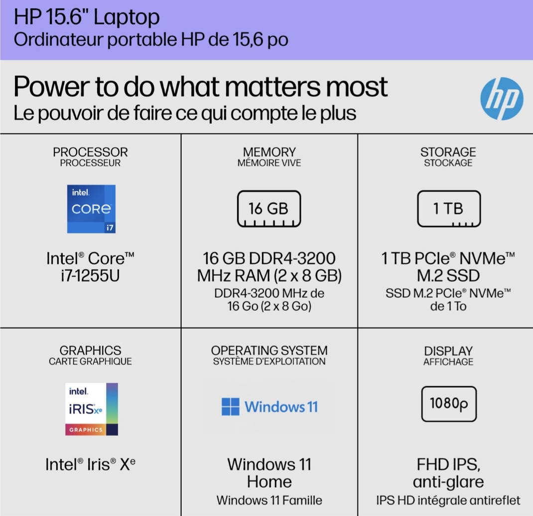 HP 15.6" Laptop - Intel Core i7-1255U - photo 4