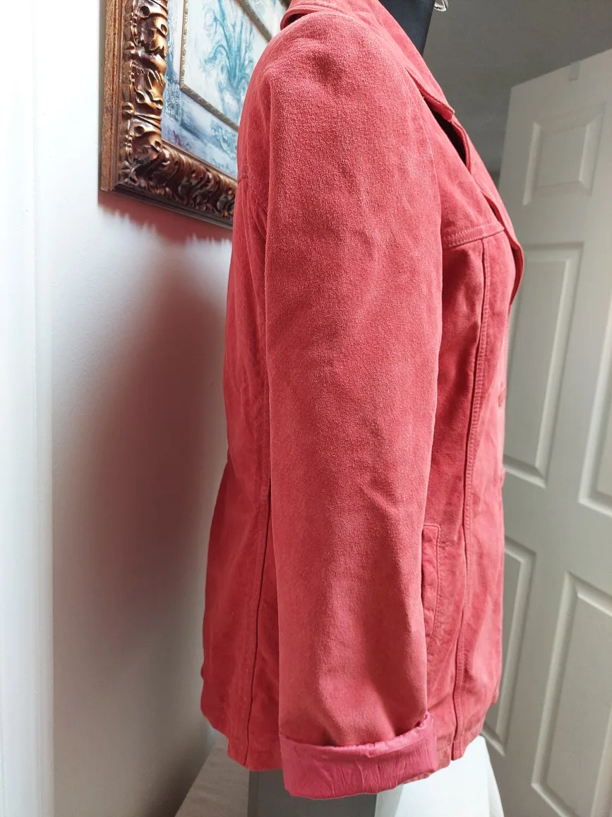 Danier Women's Coral Suede Jacket, Size M/M image indicator(10)