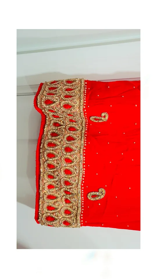 Gorgeous Red Salwar Kameez with Gold Embroidery image indicator(2)