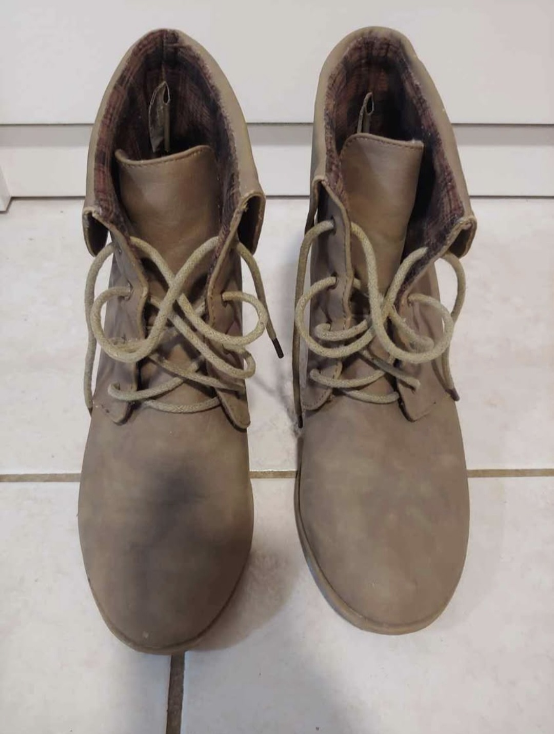 Women's Brown Wedge Ankle Boots - photo 2