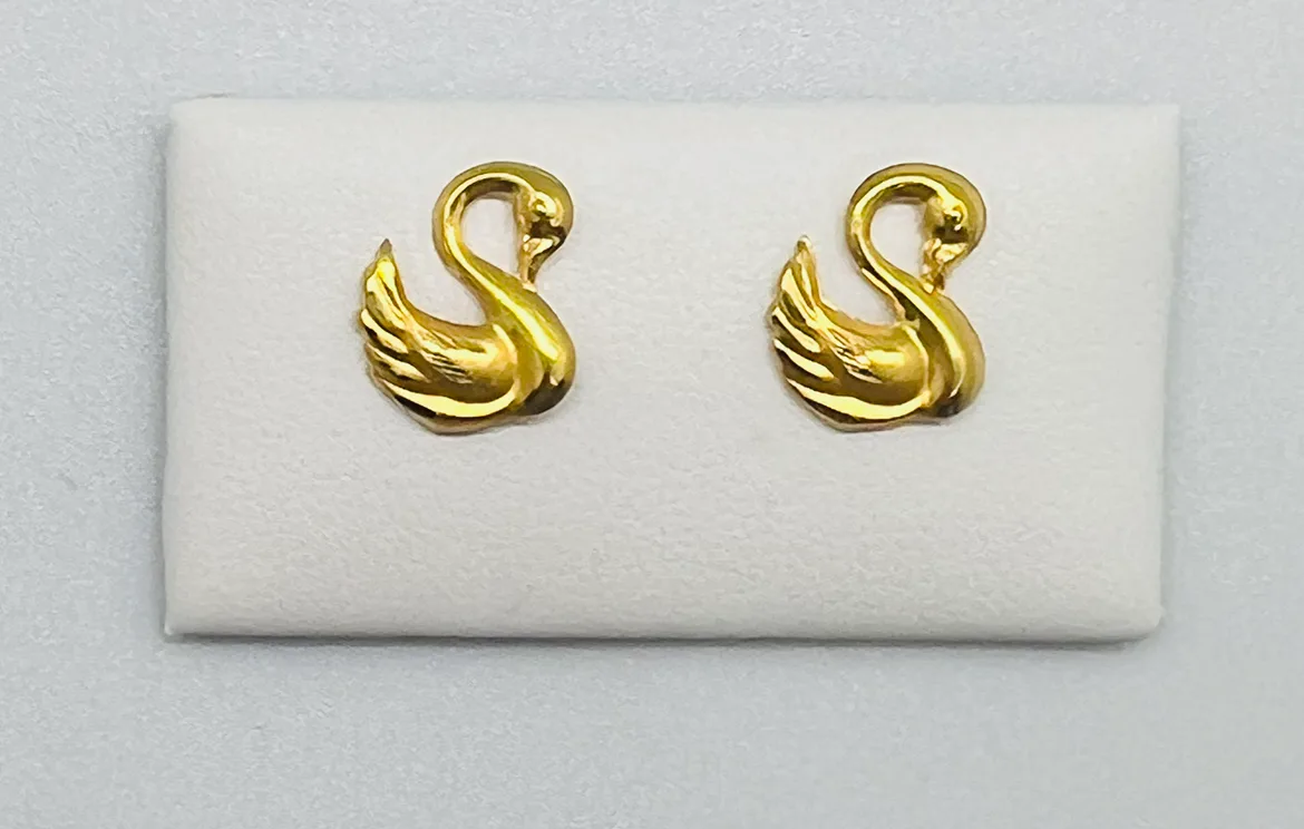 Swan earring screw type thumbnail