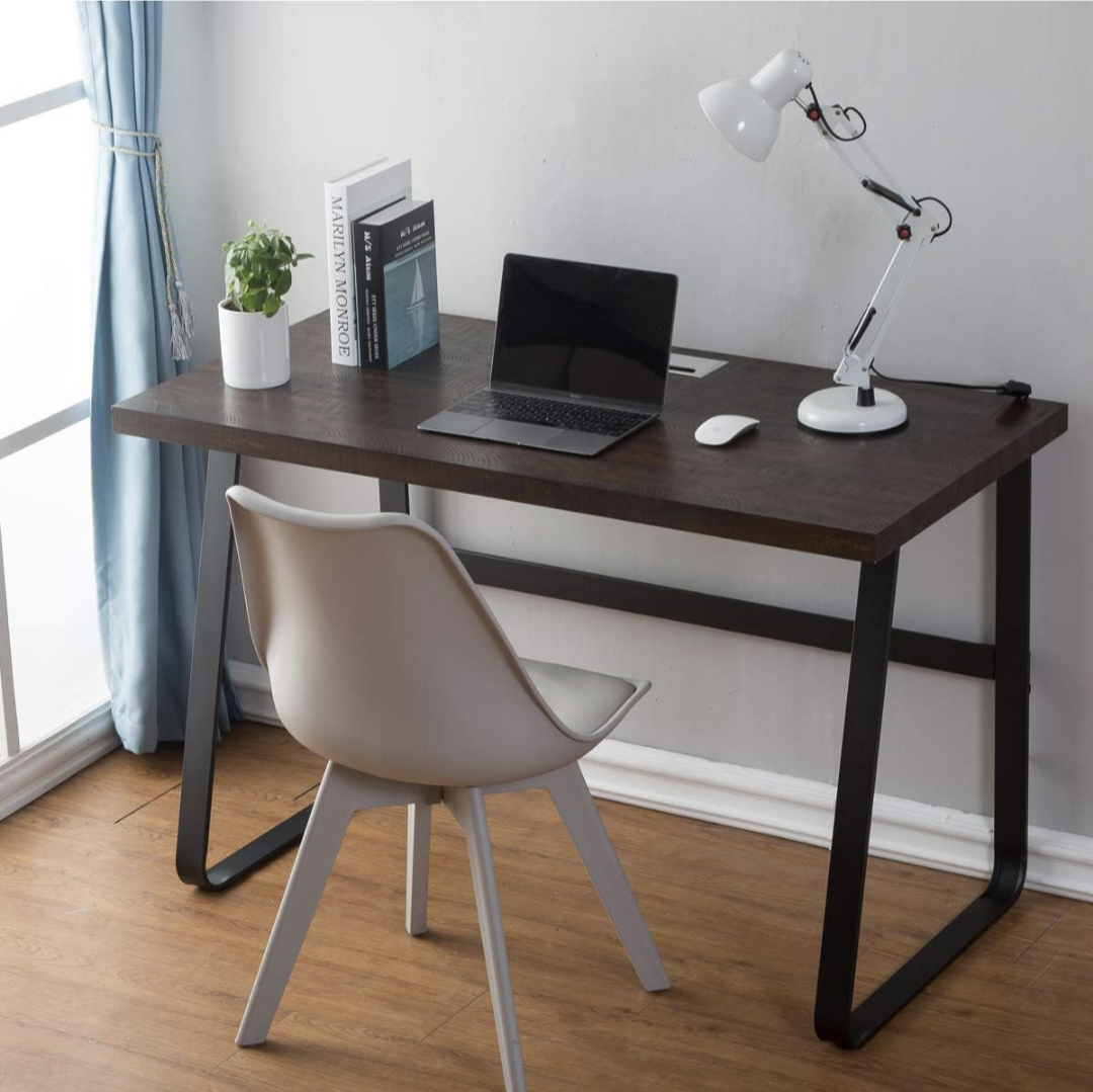 Modern Writing Desk with Black Metal Frame - photo 2