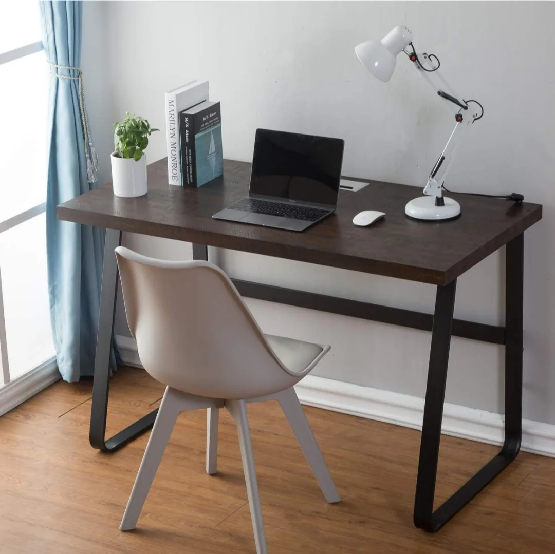 Modern Writing Desk with Black Metal Frame image indicator(2)