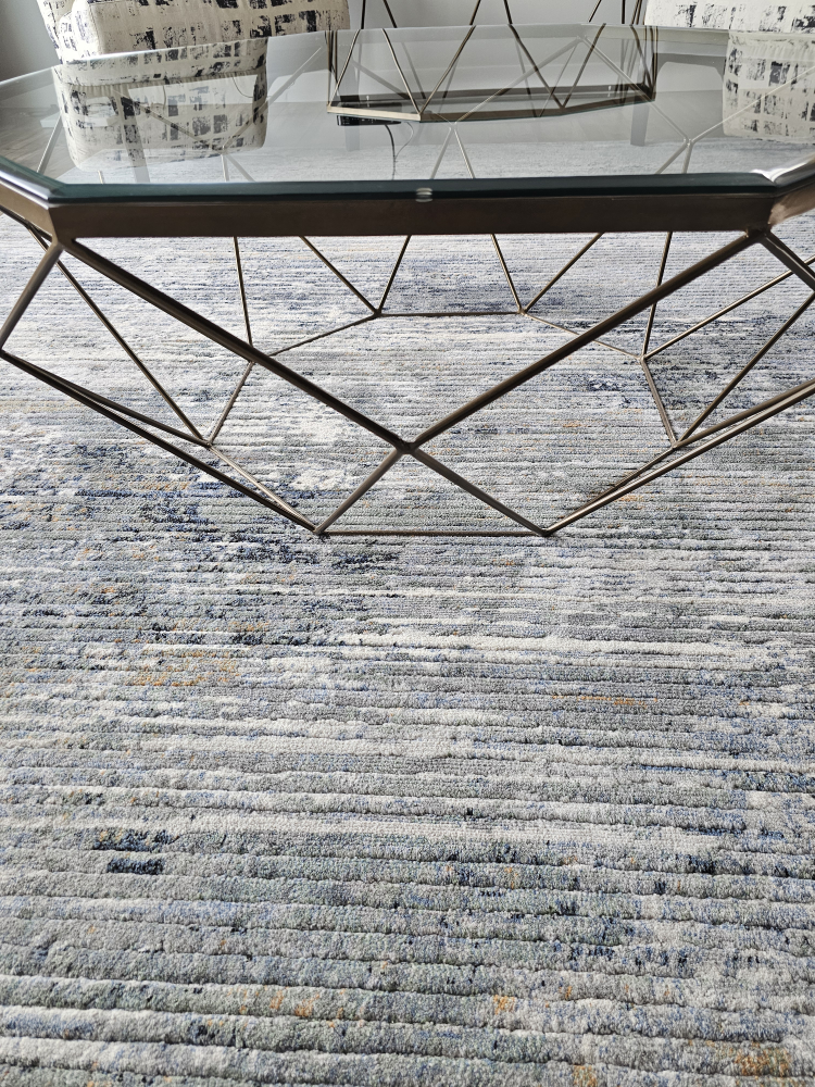Geometric Glass Top Coffee Table and Console Table Set - photo 4
