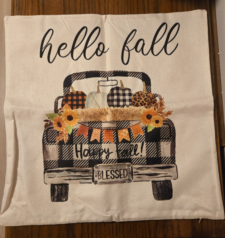 Set of Four Autumn-Themed Throw Pillow Covers