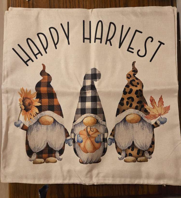 Set of Four Autumn-Themed Throw Pillow Covers - photo 2