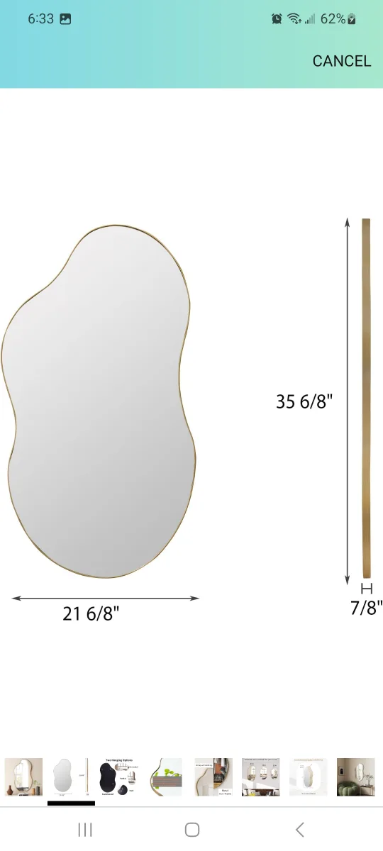 SHYFROY Irregular Wall Mirror - Gold brand new image indicator(3)