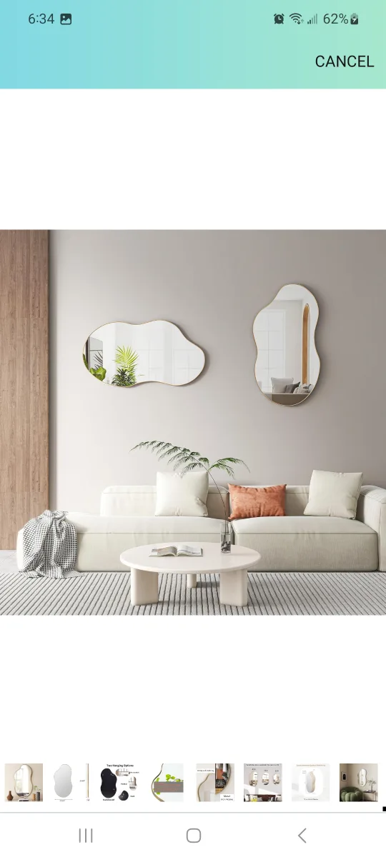 SHYFROY Irregular Wall Mirror - Gold brand new image indicator(8)