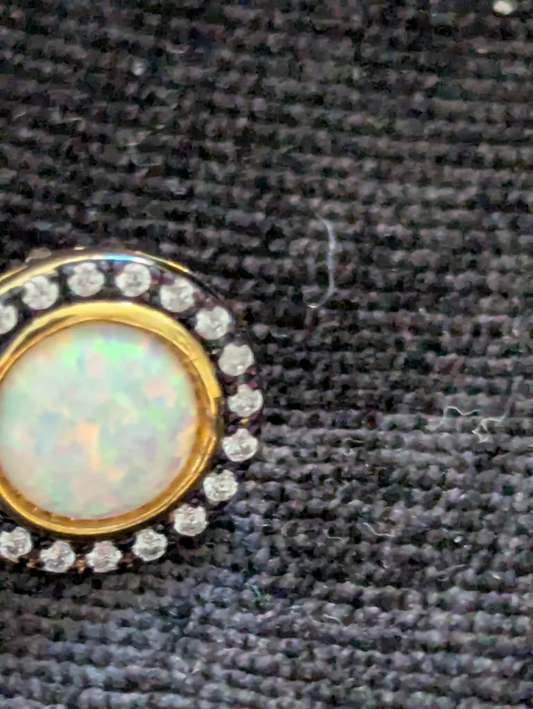 Elegant Pearl and Opal Drop Earrings image indicator(2)