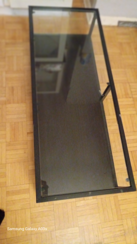 Glass top coffee table