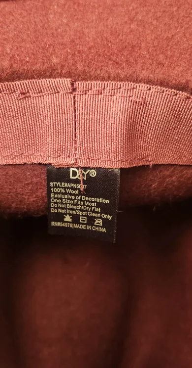Burgundy Wool Fedora Hat image indicator(2)