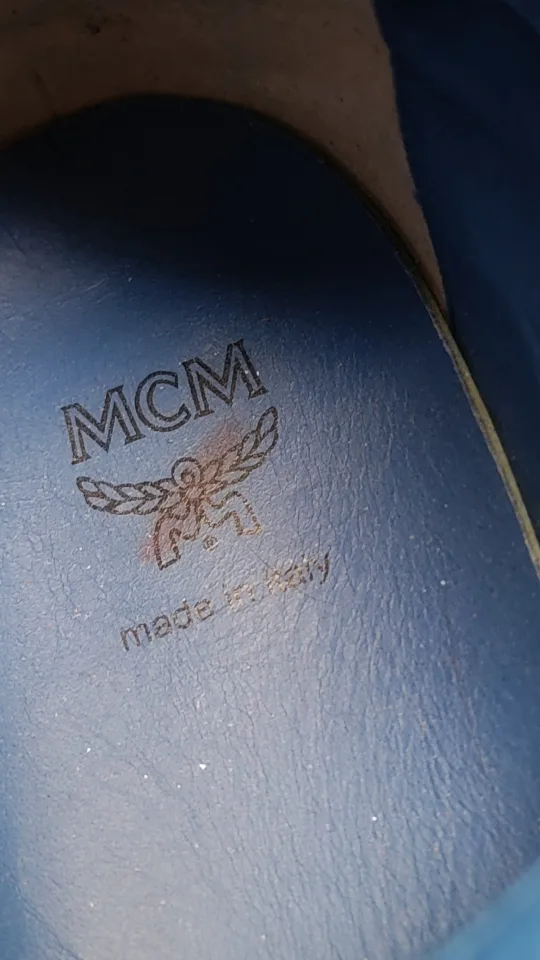 MCM Brown Leather Visetos High Top Sneakers image indicator(6)