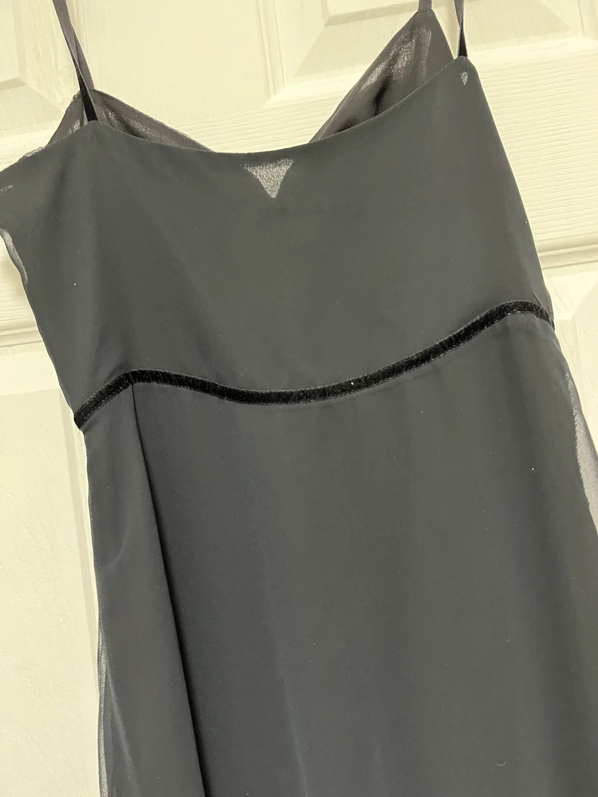 Black Chiffon Maxi Dress Size 4 image indicator(4)