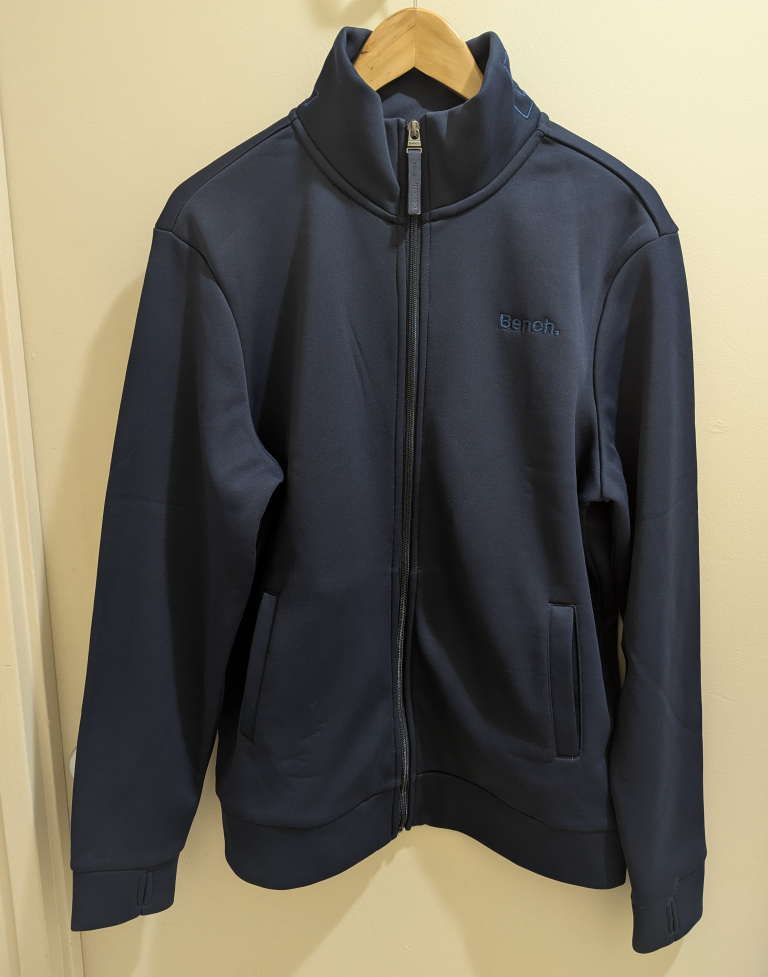 Men's Bench Navy Blue Zip-Up Track Jacket